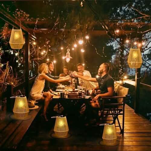 Hanging Solar Woven Lantern Solar Lamp Lights Decoration