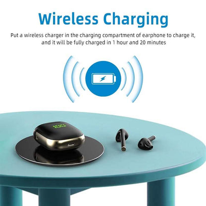 Hantoper Bluetooth Earphones TWS 5.0 Wireless Earbuds