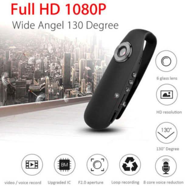 HD 1080P 130 Mini Camcorder Dash Cam Police Body Motorcycle Bike Motion Camera