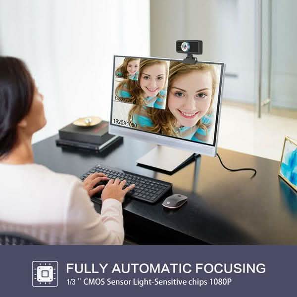 HD 1080P Desktop PC Video Calling Webcam with Microphone