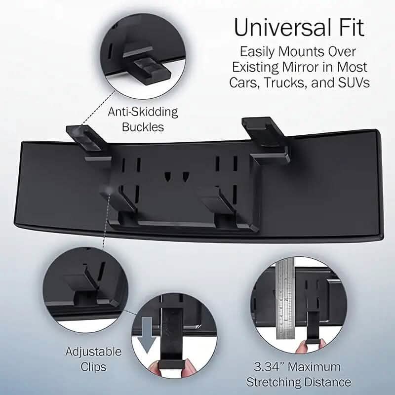 HD Wide-Angle Rearview Mirror for Cars, SUVs and Trucks
