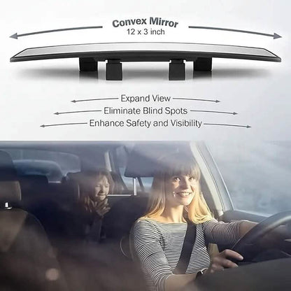 HD Wide-Angle Rearview Mirror for Cars, SUVs and Trucks