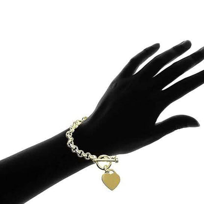 Heart Charm Toggle Bracelet