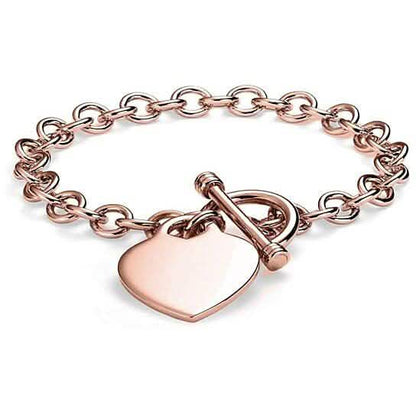 Heart Charm Toggle Bracelet