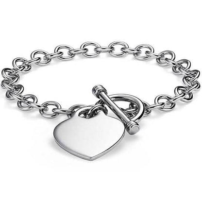 Heart Charm Toggle Bracelet