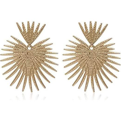 Heart Dangle Earrings Studs Gold Star Statement Earrings