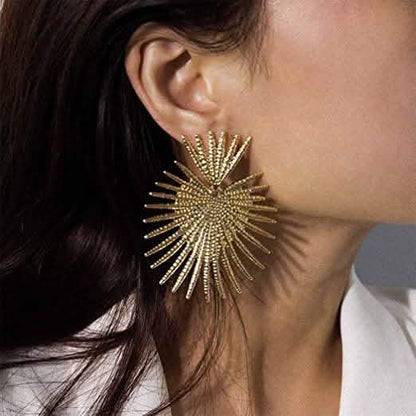 Heart Dangle Earrings Studs Gold Star Statement Earrings