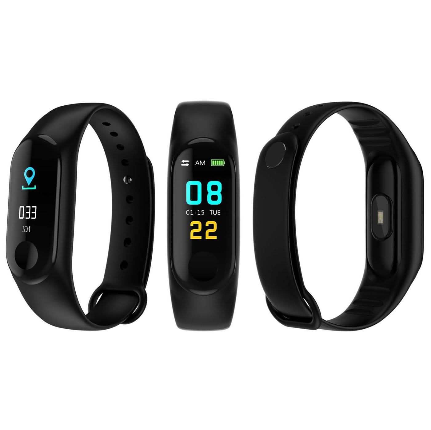 Heart-Rate and Sleep-Monitoring Activity Tracker with Color Display