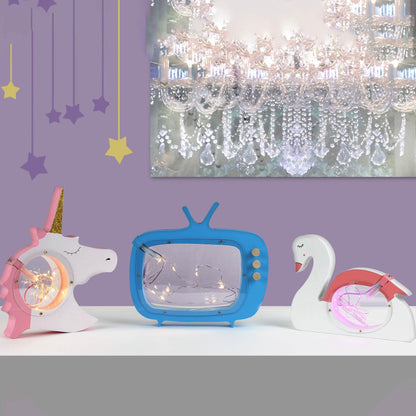 Hearth & Haven Decorative Wooden Table Night Light for Kids