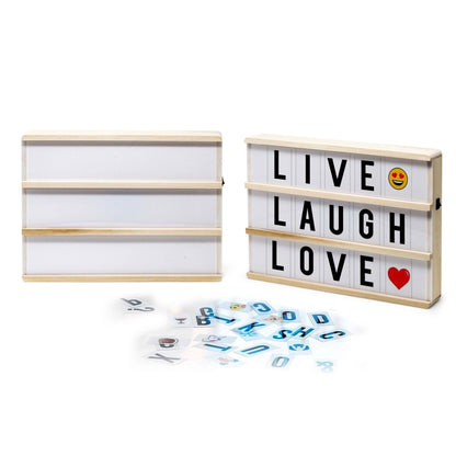 Hearth & Haven Wooden LED Light-Up Message Lightbox