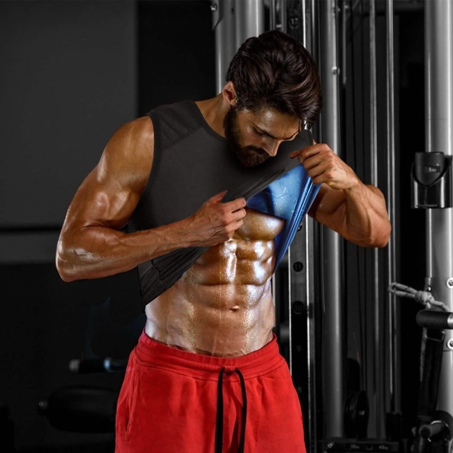 Heat Trapping Pullover Sweat Gym Vest