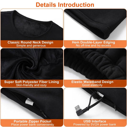 Heated Underwear Long Shirt and Pants Set