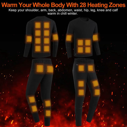 Heated Underwear Long Shirt and Pants Set