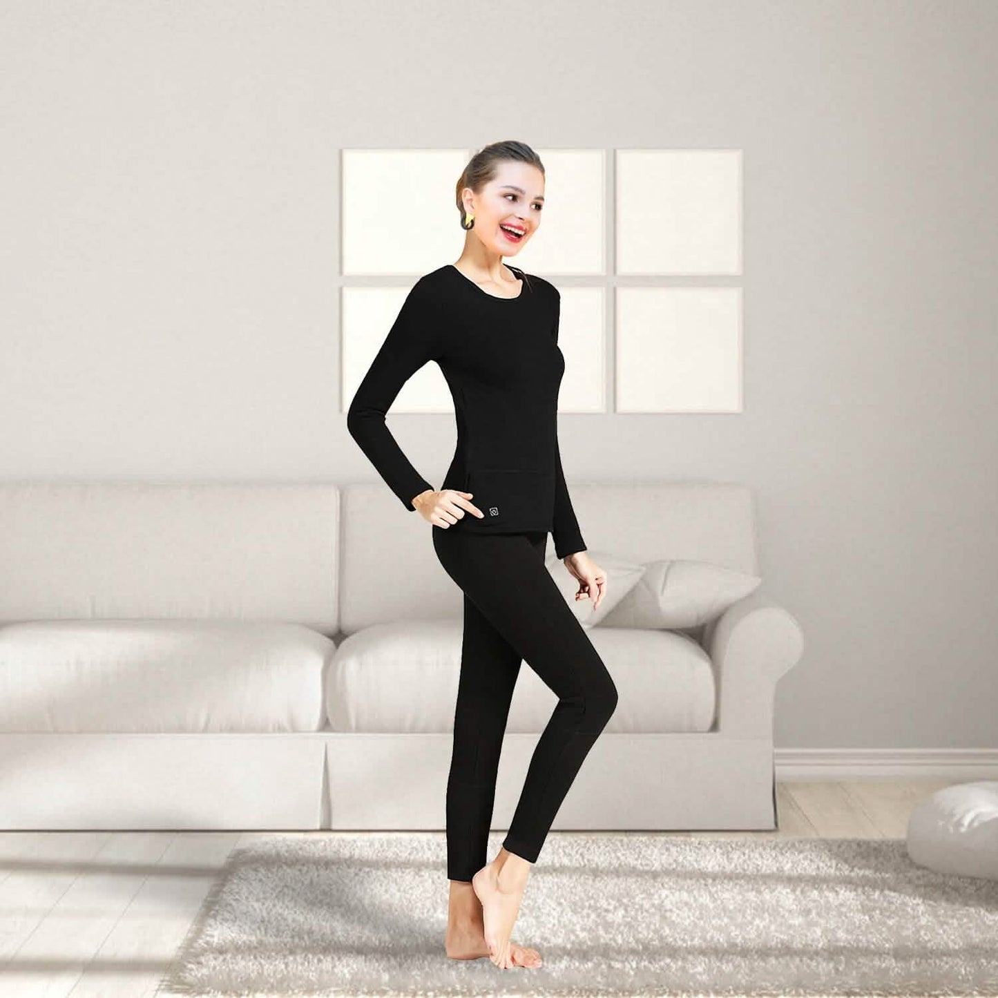 Heated Underwear Long Shirt and Pants Set