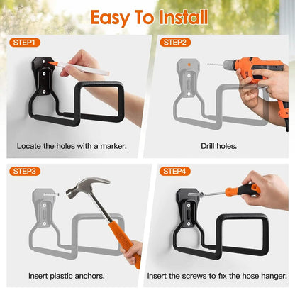 Heavy Duty Iron Hose Holder Wall Mounted