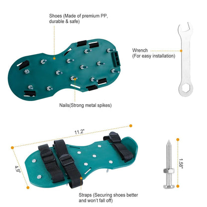 Heavy Duty Lawn Aerator Shoes with Adjustable Straps