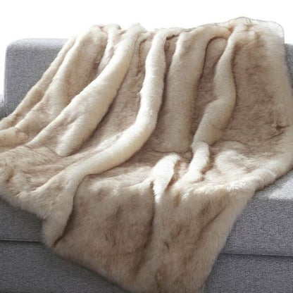 Heavy Faux Fur Throw Blanket – Assorted Styles