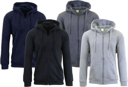 Heavy Fleece Lined Zippered or Pullover Hoodie - Size XXXL