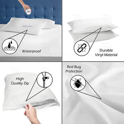 Heavyweight Zippered Waterproof and Bed-Bug Proof Vinyl Mattress Cover Protector