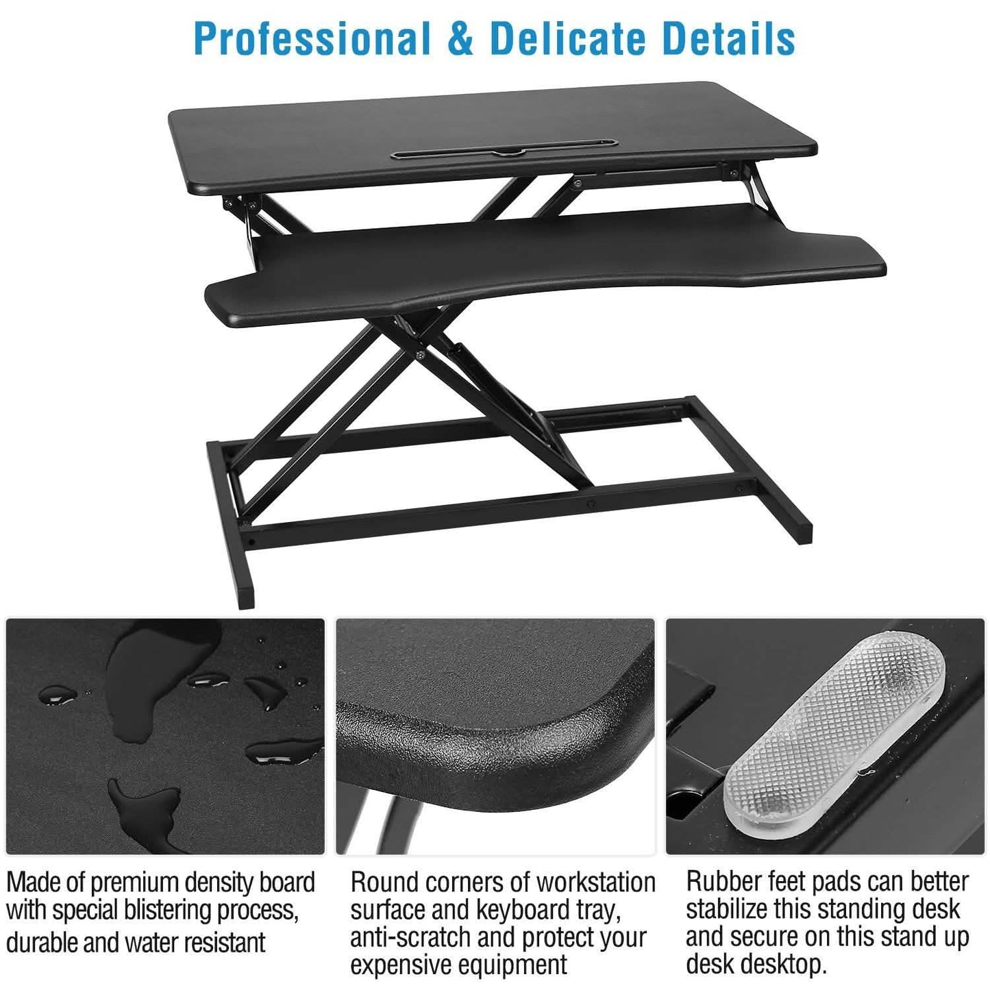 Height Adjustable Standing Desk Converter Workstation