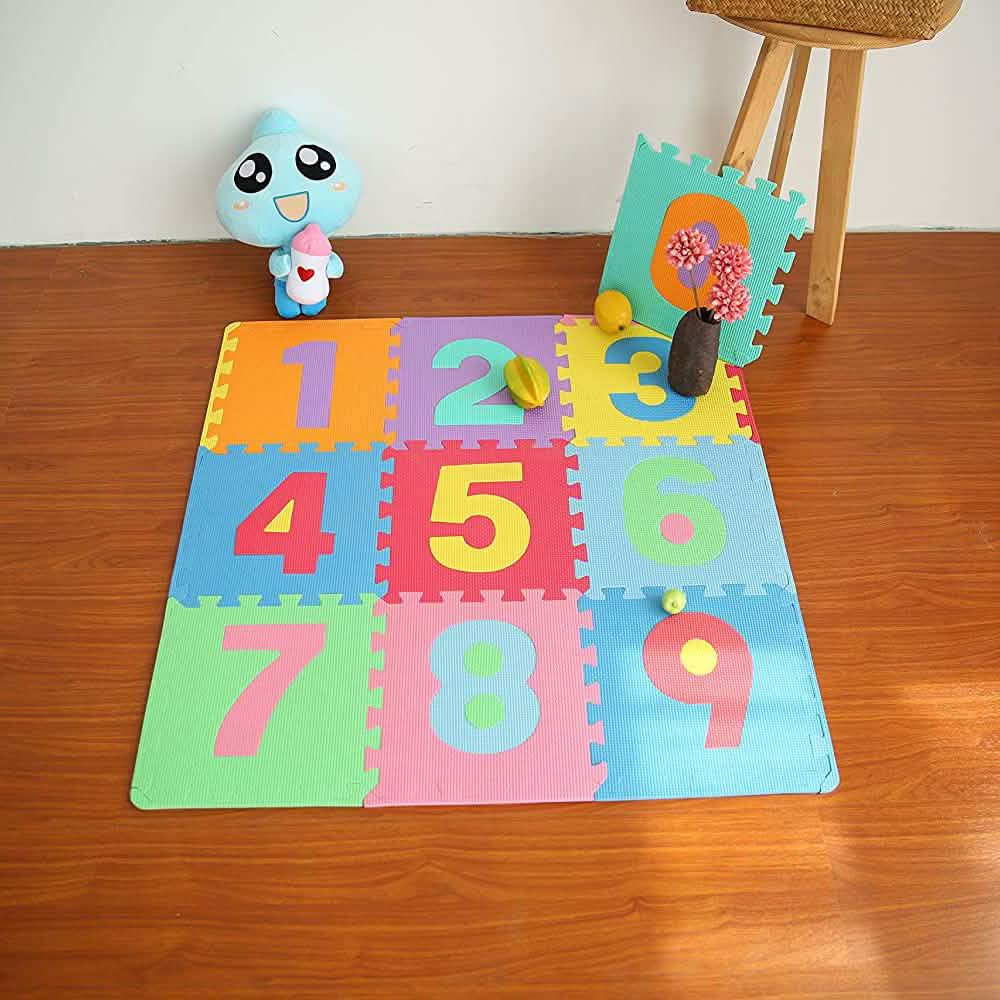 HemingWeigh Kid's Multicolored Numbers Puzzle Play Mat