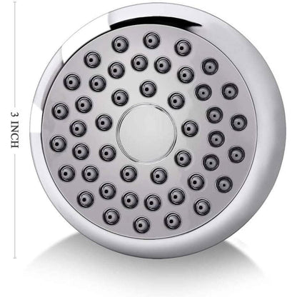 High Pressure Shower Head 3" Anti-clog Anti-leak Fixed with Adjustable Swivel Brass Ball Joint