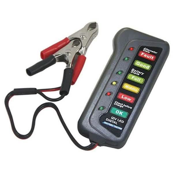 High Quality LED Digital Battery Alternator Tester for Car Motorcycle Trucks 12V