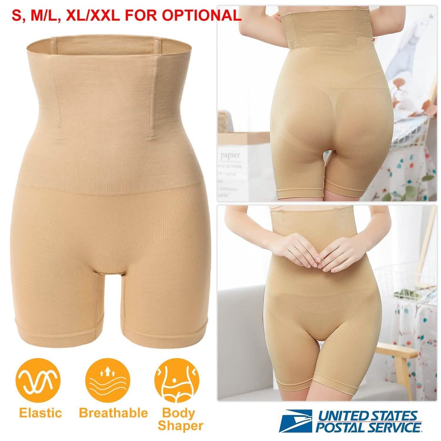 High Waist Shapewear Seamless Tummy Control Panties