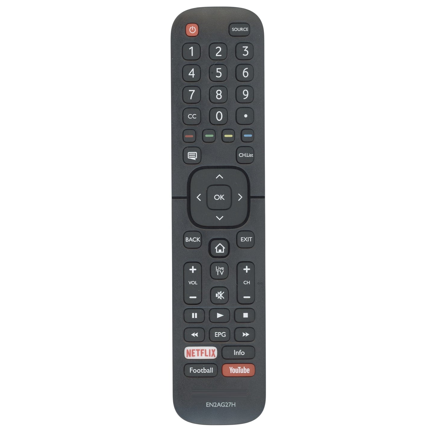 Hisense EN2AG27H / EN2BD27H TV Remote Control