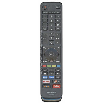 Hisense EN3R39H 2018 Smart TV Remote Control | Vudu | TikiLive | Netflix | 4KNow | Fandango | YouTube - EN3R39H