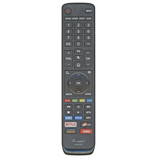 Hisense EN3R39H 2018 Smart TV Remote Control | Vudu | TikiLive | Netflix | 4KNow | Fandango | YouTube - EN3R39H