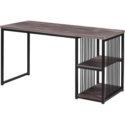 Home Office Computer Desk with 2 Open Storage Shelves