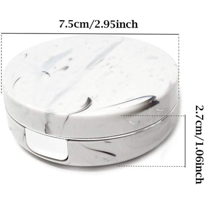 Honbay Fashion Marble Contact Lens Case with Mirror