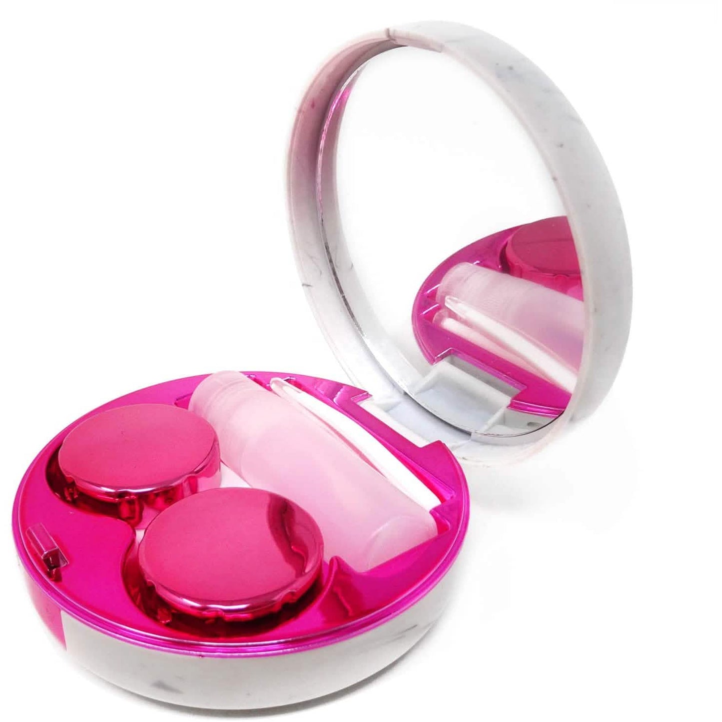 Honbay Fashion Marble Contact Lens Case with Mirror