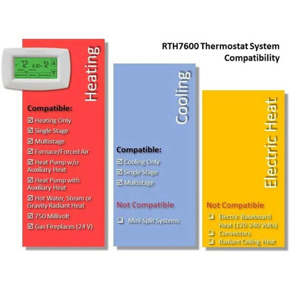 Honeywell Home RTH8560D 7-Day Programmable Touchscreen Thermostat