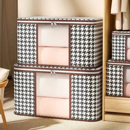 Houndstooth Large Storage Bag