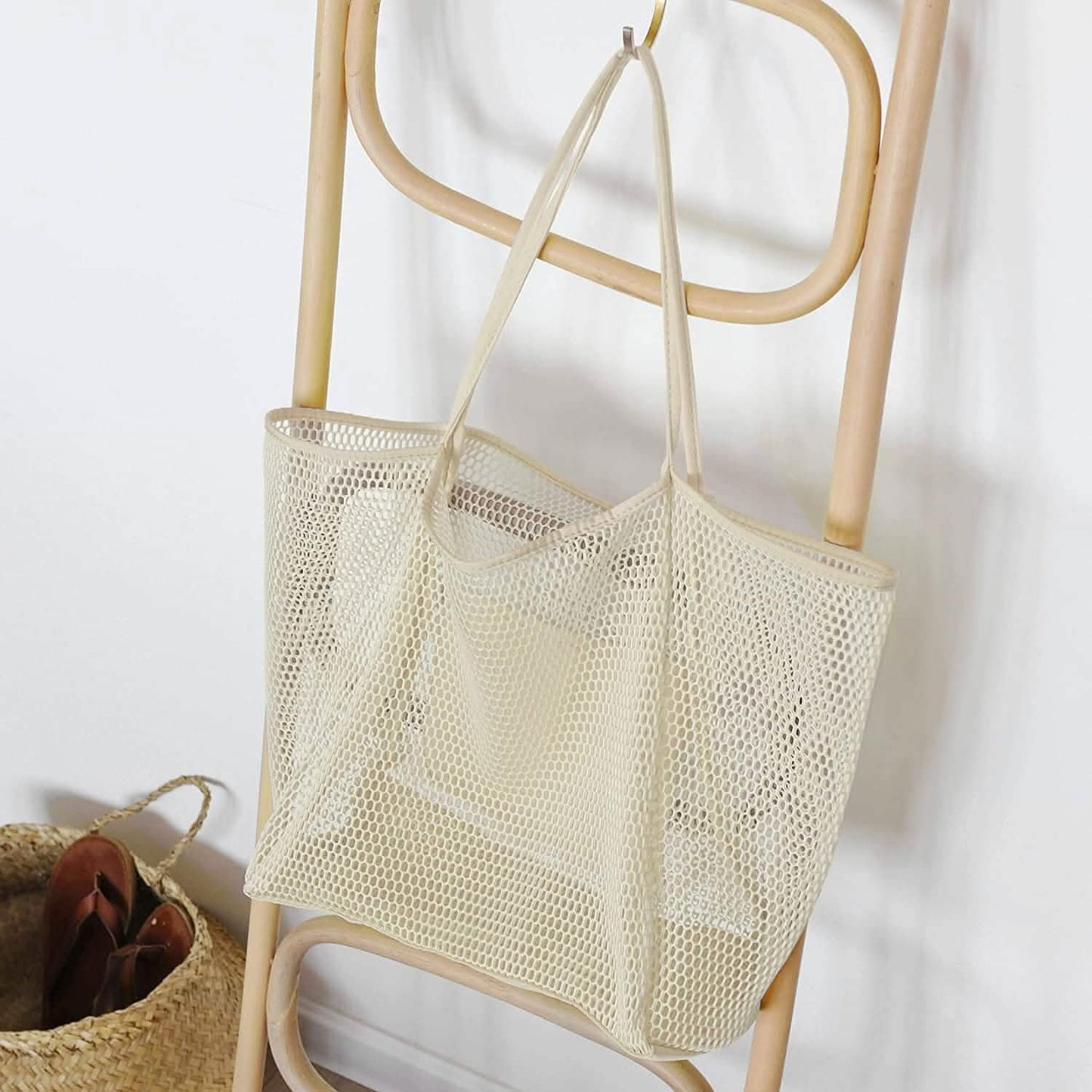 HOXIS Mesh Beach Tote Women's Shoulder Bag