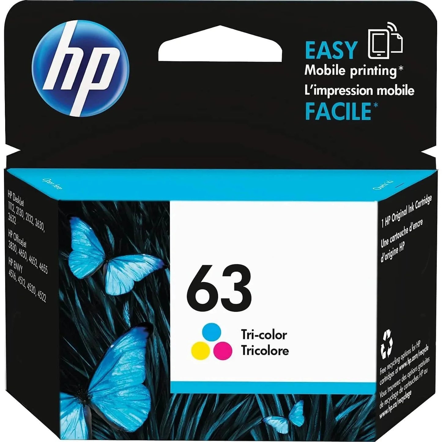 HP 63 Original Ink Cartridge F6U61AN F6U62AN