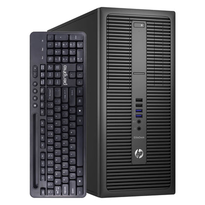 HP 800G2 Intel Core i5 16GB RAM 512GB SSD Windows 10 Pro WiFi Tower PC (Refurbished)