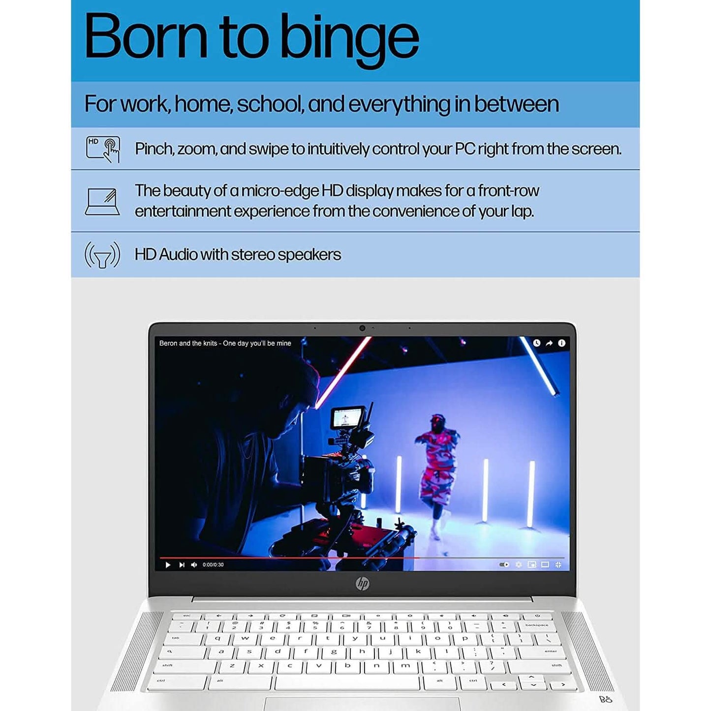 HP Chromebook 14" Laptop Intel Celeron N4120 Processor 4GB RAM 64GB SSD (Refurbished)