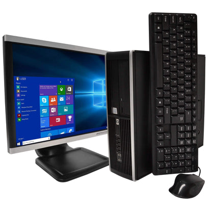 HP Compaq Elite 8100 Desktop Computer PC + 19" Flat Screen Monitor (Refurbished)