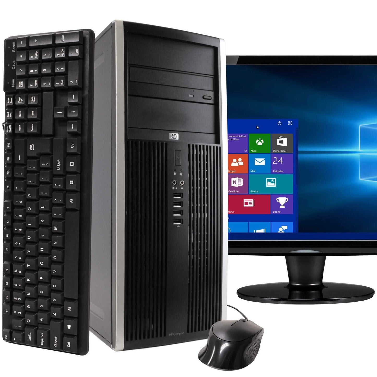 HP Compaq Elite 8100 Tower Computer PC with 22" Wide Screen Monitor (Refurbished)