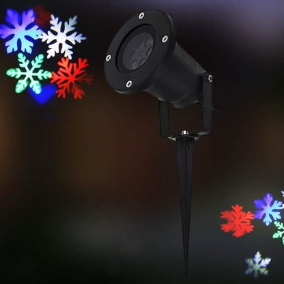 LED Christmas Moving Snowflake Lights Show Laser Projector