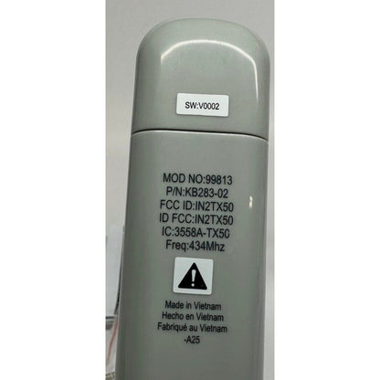 Substitute for Hunter 99813 IN2TX50 Ceiling Fan Remote Control - KB283-02 [99770]