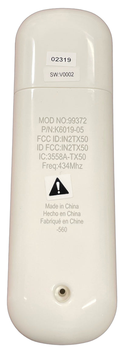 Substitute for Hunter 99372 IN2TX50 Ceiling Fan Remote Control [99770]