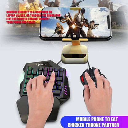 HXSJ J50 One-Handed Gaming Keyboard Mouse Combo