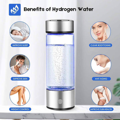 Hydrogen Water Bottle Generator with Inhaler Adapter