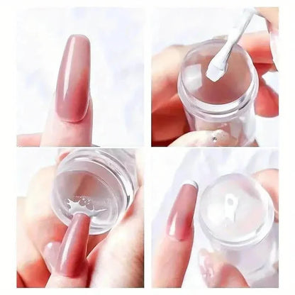 Hypoallergenic Silicone Nail Stamper and Scraper Set for French Manicure Stamping Plate
