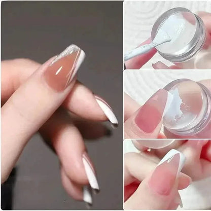 Hypoallergenic Silicone Nail Stamper and Scraper Set for French Manicure Stamping Plate