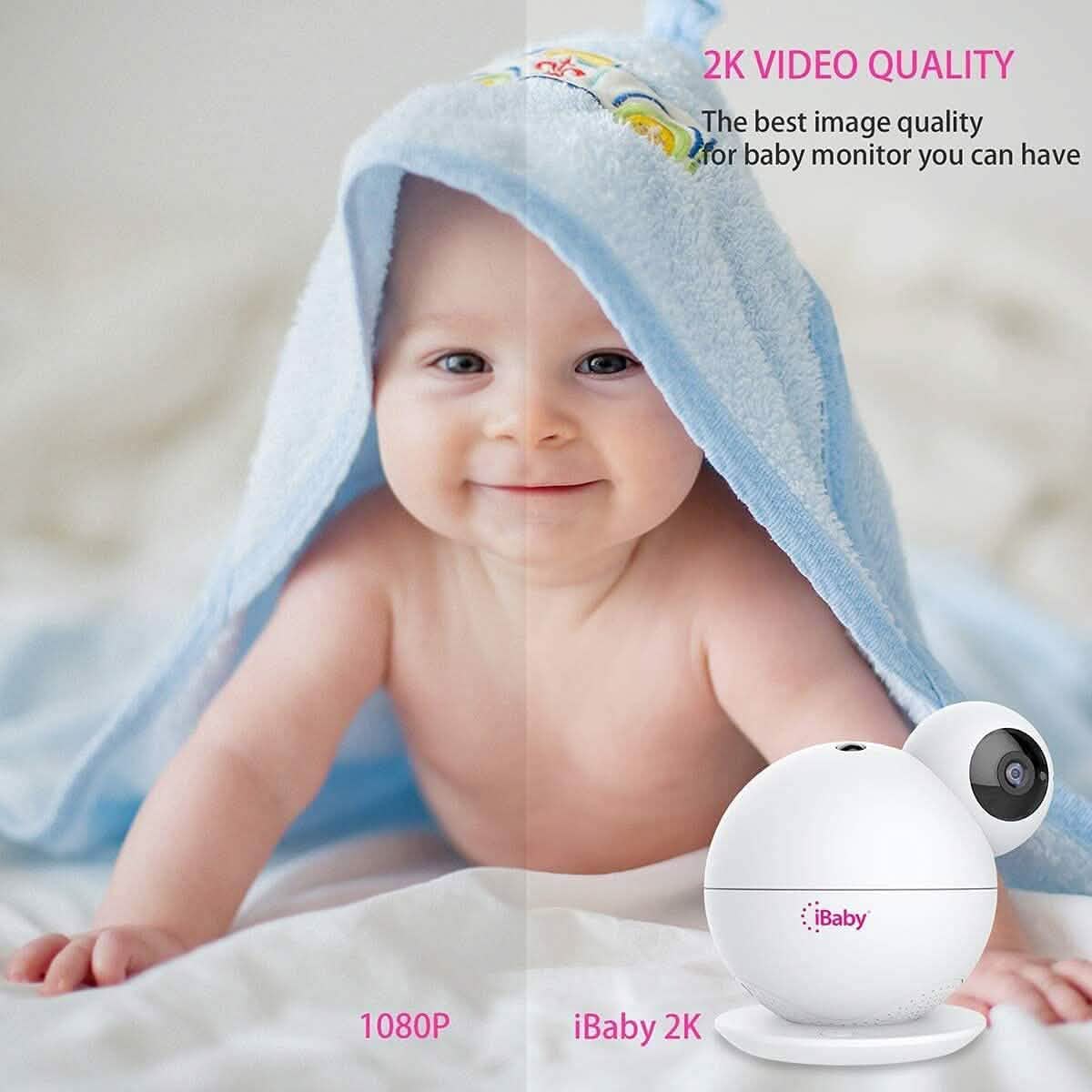 iBaby M8 2K Smart Baby Monitor, 355° Pan 110° Tilt and 2-Way Talk  (Refurbished)
